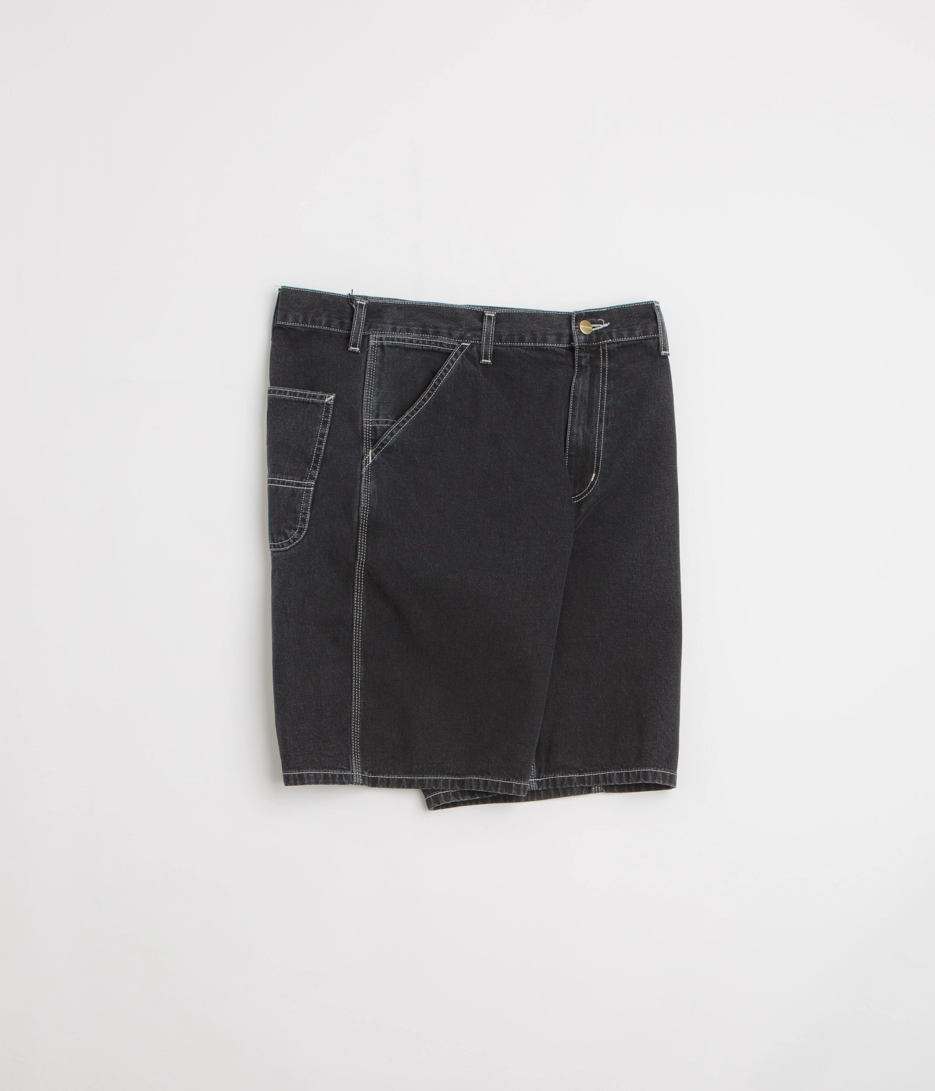 Carhartt Simple Shorts - Black Stone Washed Sustainable Vintage Look