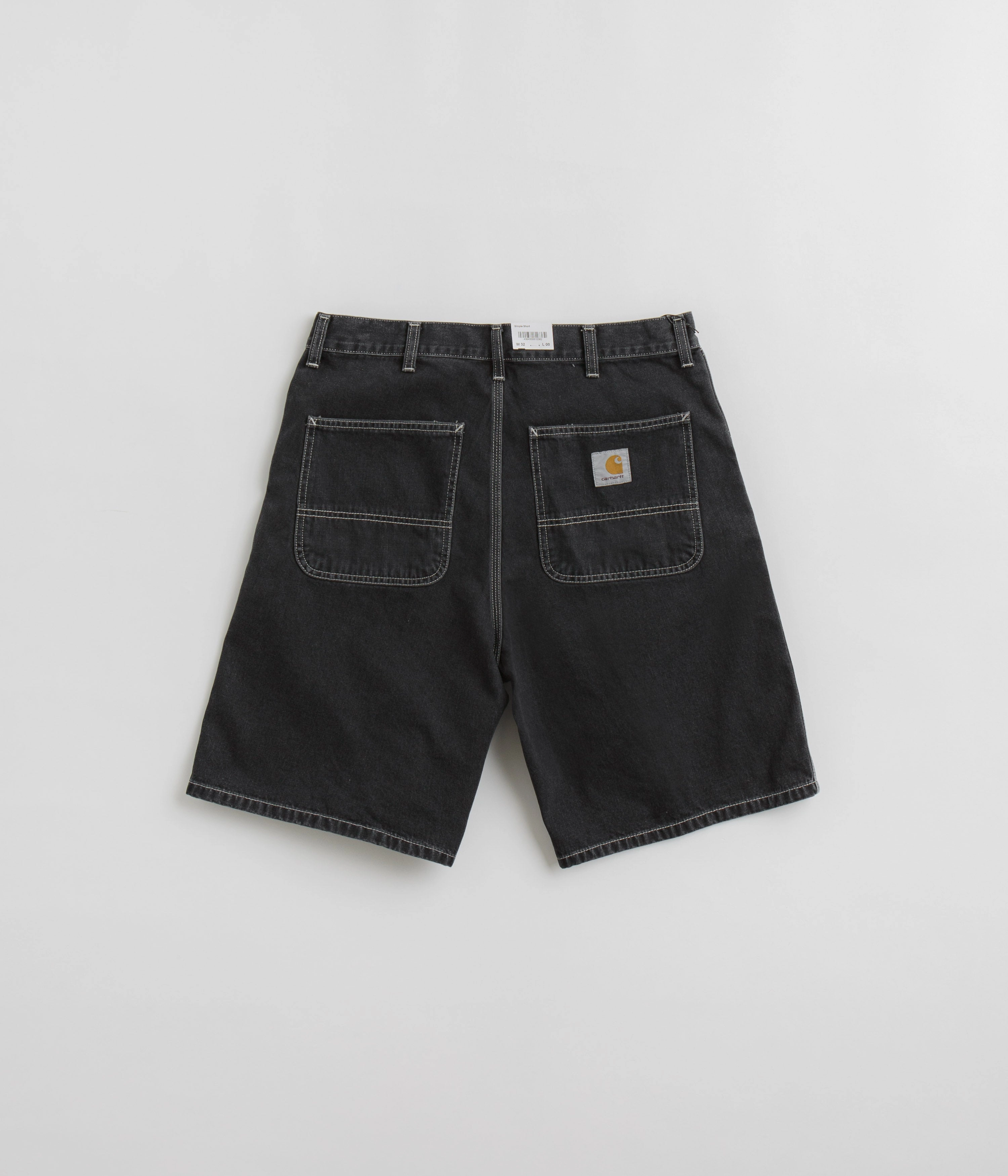 Beachwear Anti Slip Waist Grip Carhartt Simple Shorts - Heavy Stone Washed Black