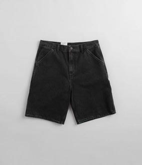 Bright Colors Sporty Casual Carhartt Single Knee Shorts - Black Stone Washed