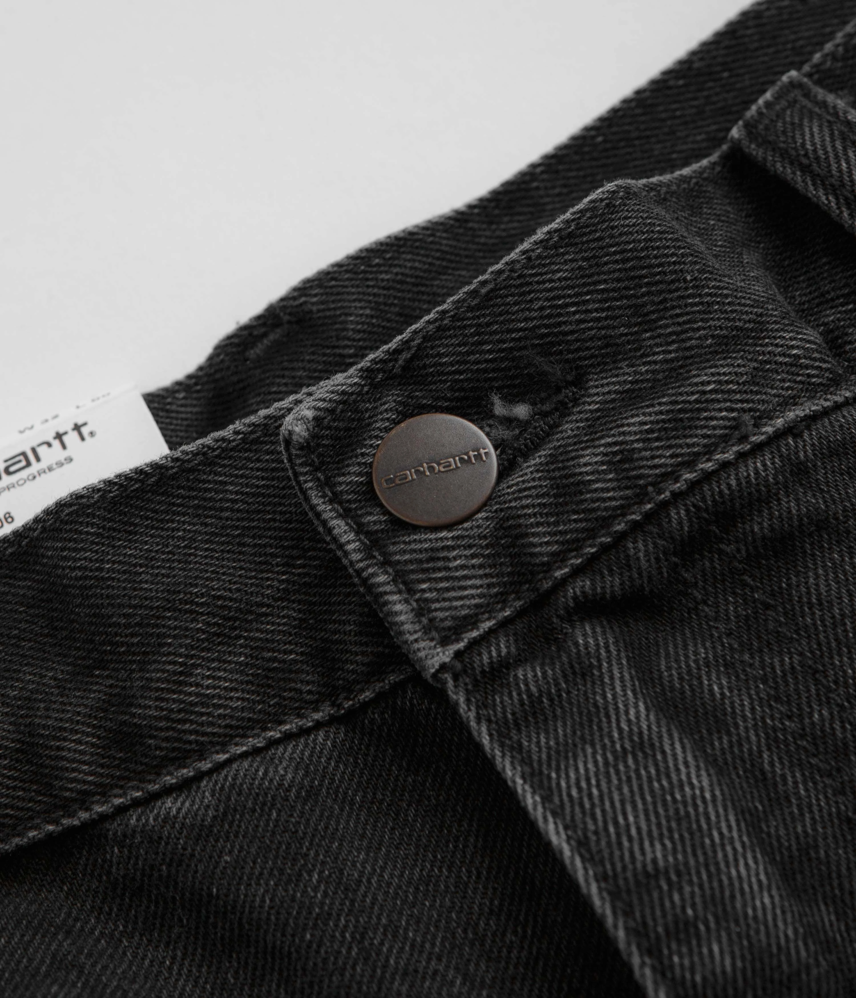 Polyester shorts Carhartt Single Knee Shorts - Black Stone Washed