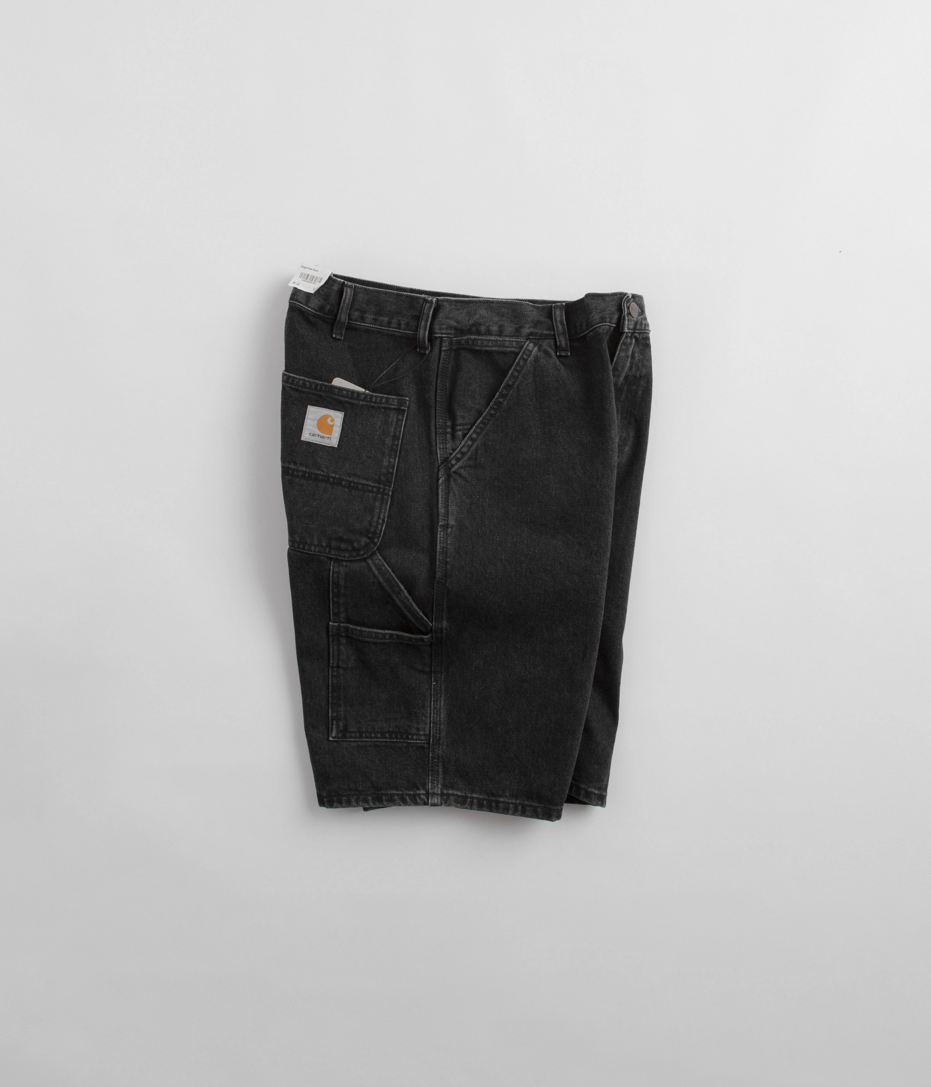 men's option Cool Comfort Carhartt Single Knee Shorts - Black Stone Washed