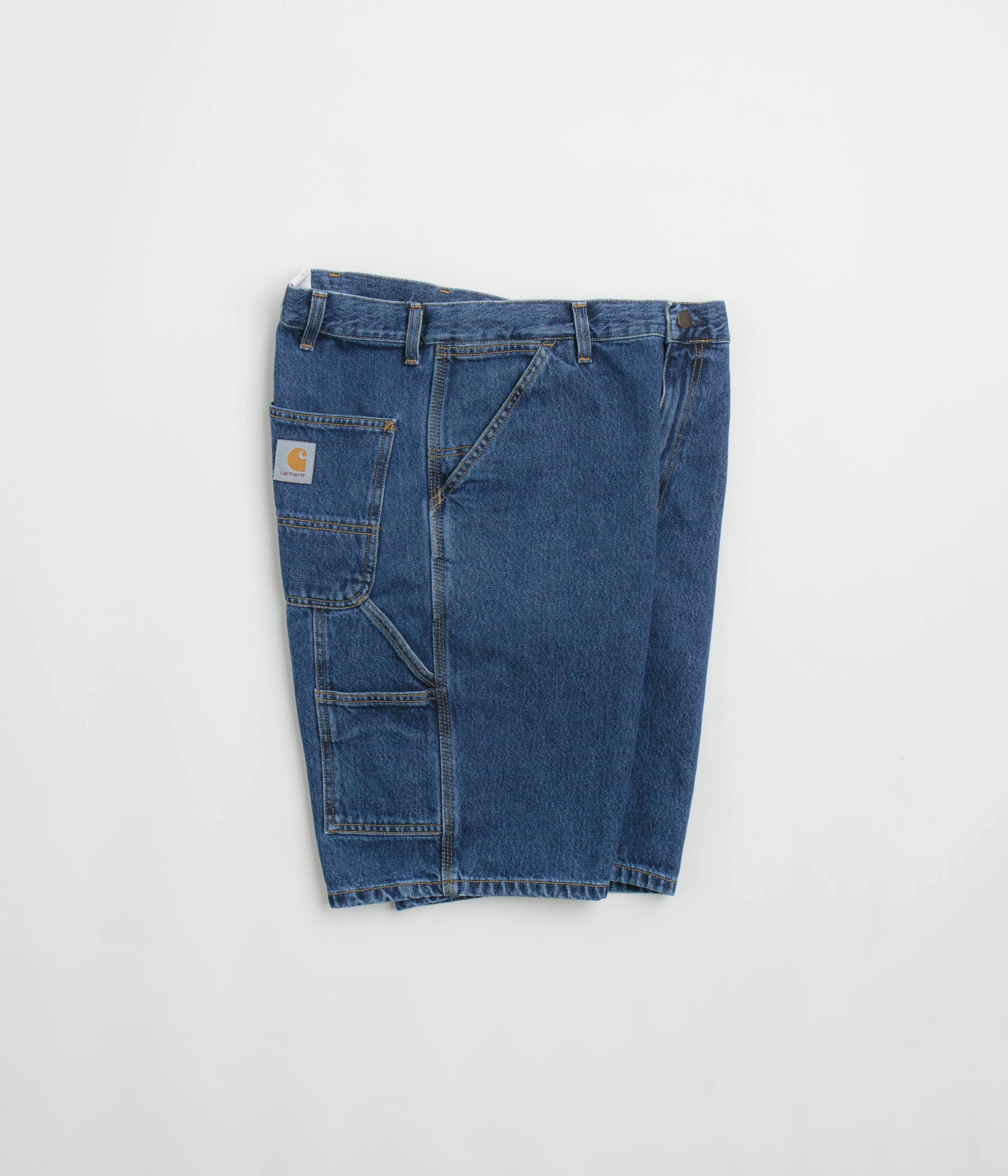 Lounge Ready Festival wear Carhartt Single Knee Shorts - Stone Washed Blue
