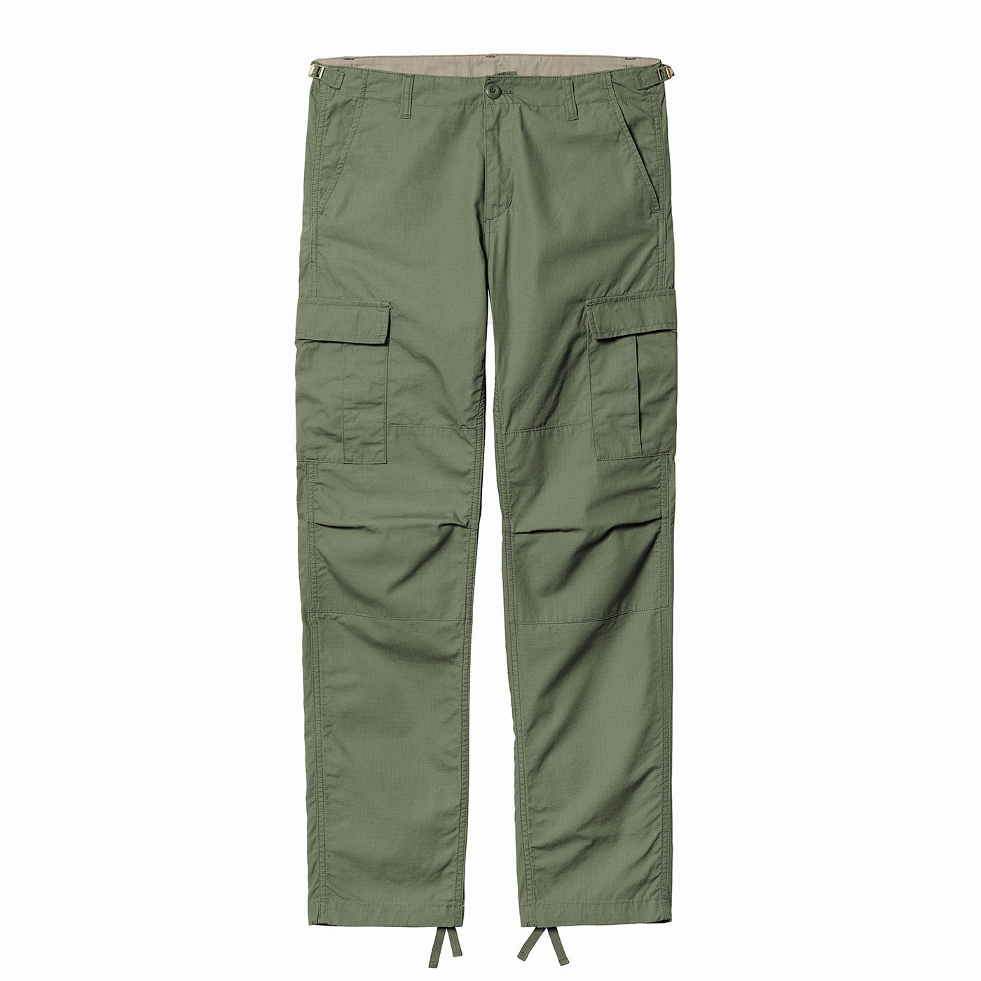 Neutral Tone Carhartt WIP Aviation Pant - Dollar Green rinsed
