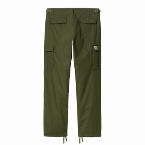 Water-resistant Comfort waistband Carhartt WIP Aviation Pant - Tarragon rinsed