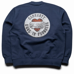 Carhartt WIP Button Sweatshirt - Blue