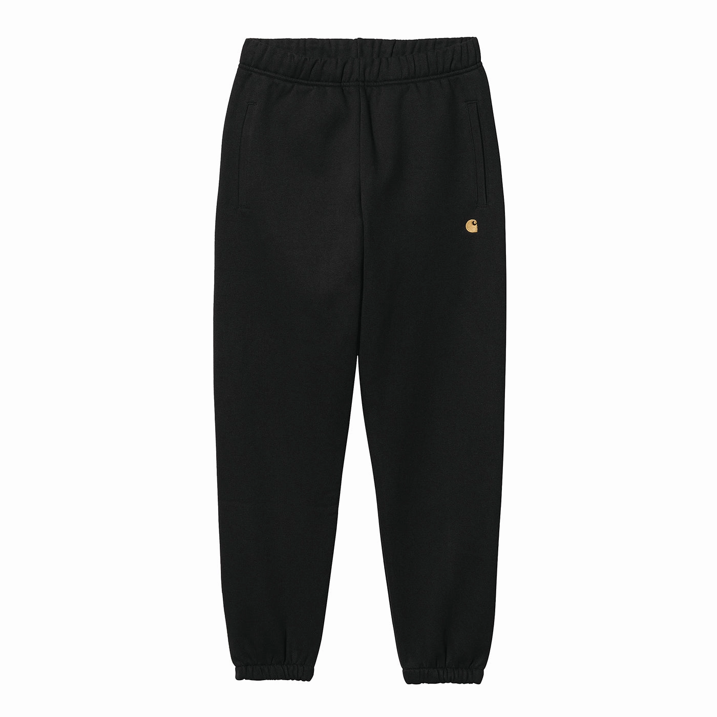 Stretch Waist Expansion Quick Dry Lining Carhartt WIP Chase Sweat Pant - Black / Gold