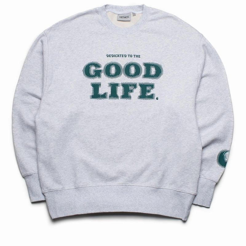 Carhartt WIP Mist Sweatshirt - Ash Heather/Chervil