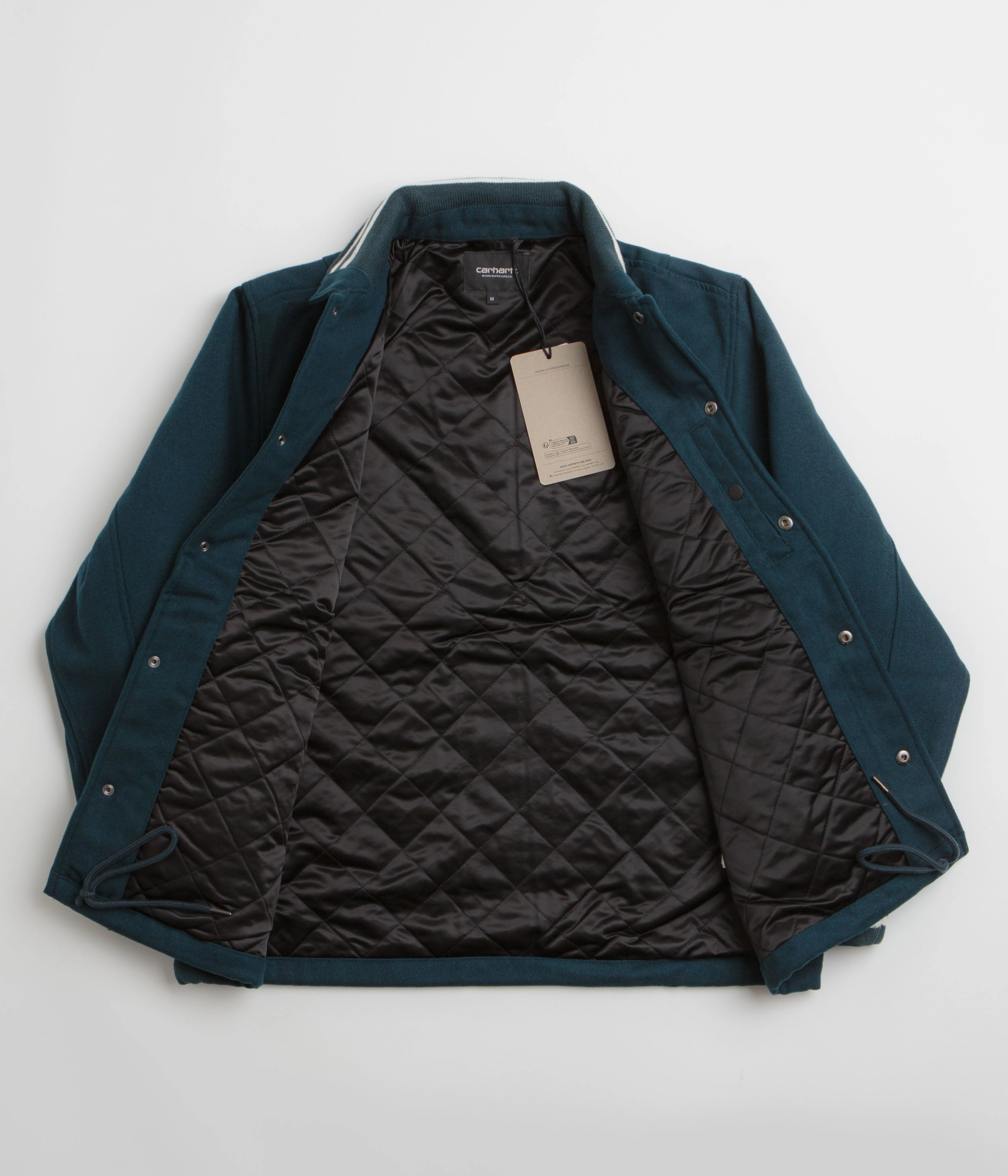 Carhartt Wool Coach Jacket - Deep Lagoon / Wax Tie