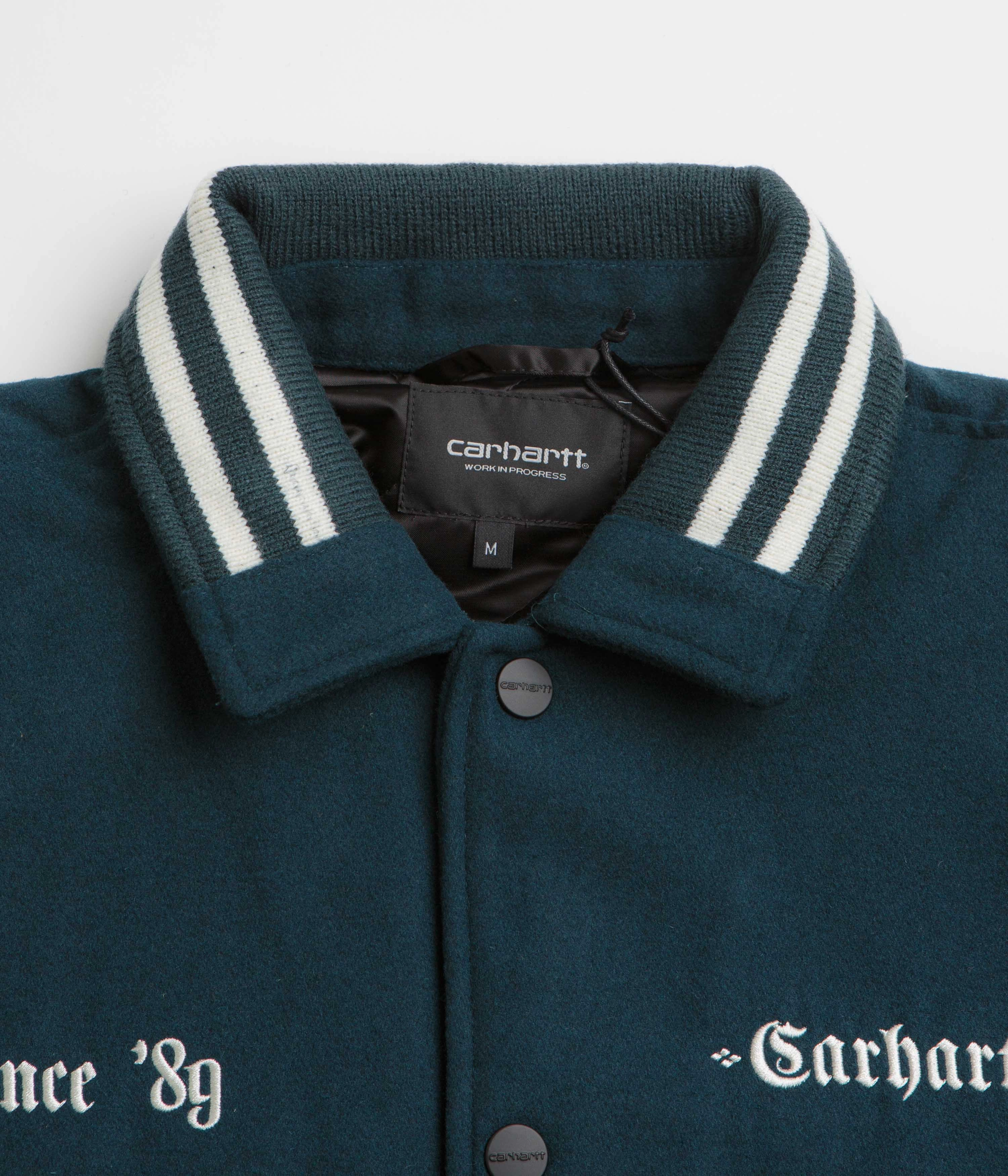 Carhartt Wool Coach Jacket - Deep Lagoon / Wax HiddenStorage