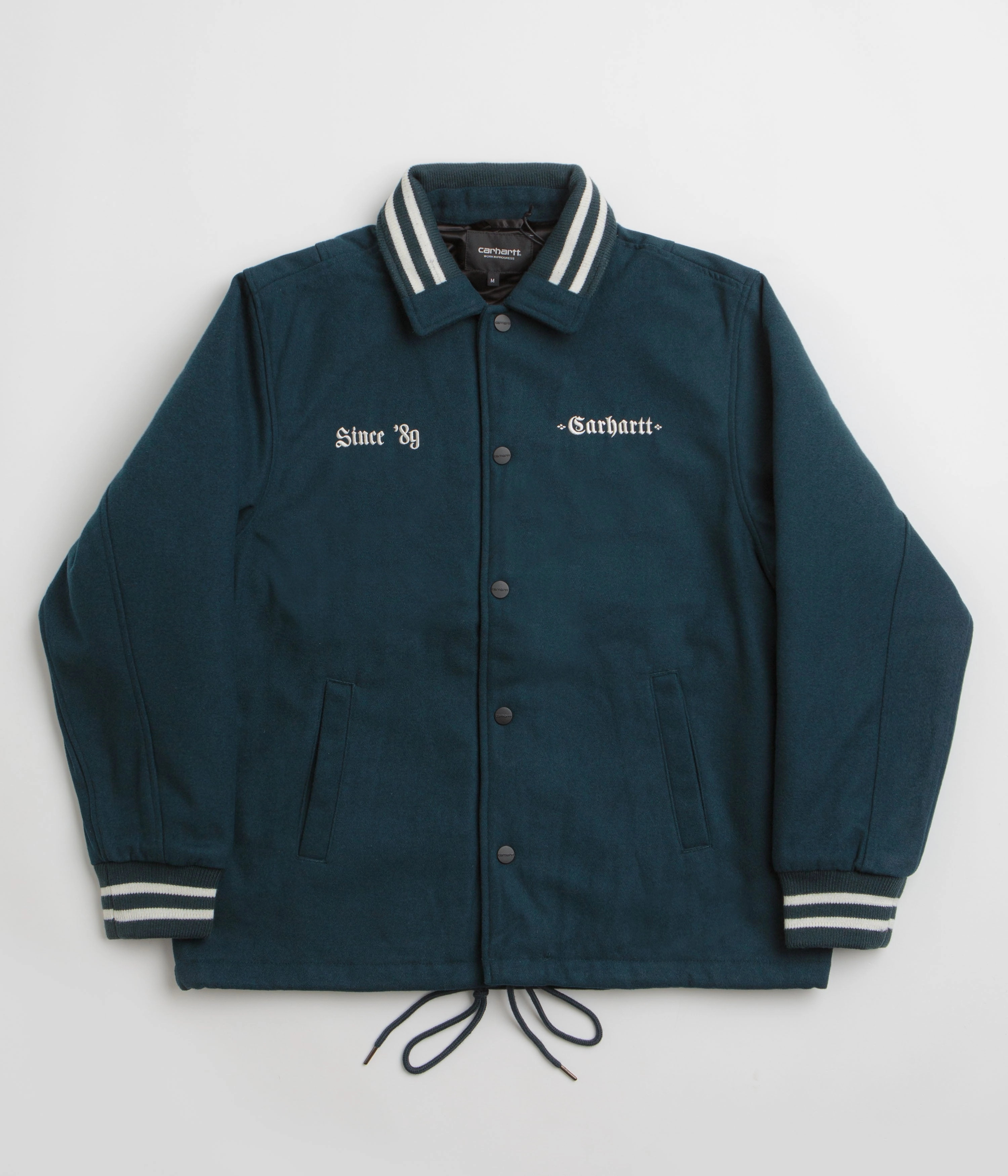 Carhartt Wool Coach Jacket - Deep Lagoon / Wax elastic waistband suitable for city tours