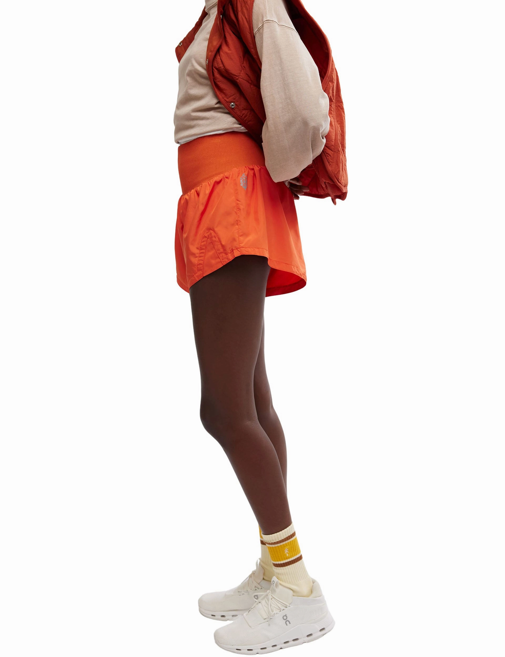 Wide Leg Opening Carpe Diem Shorts - Flame