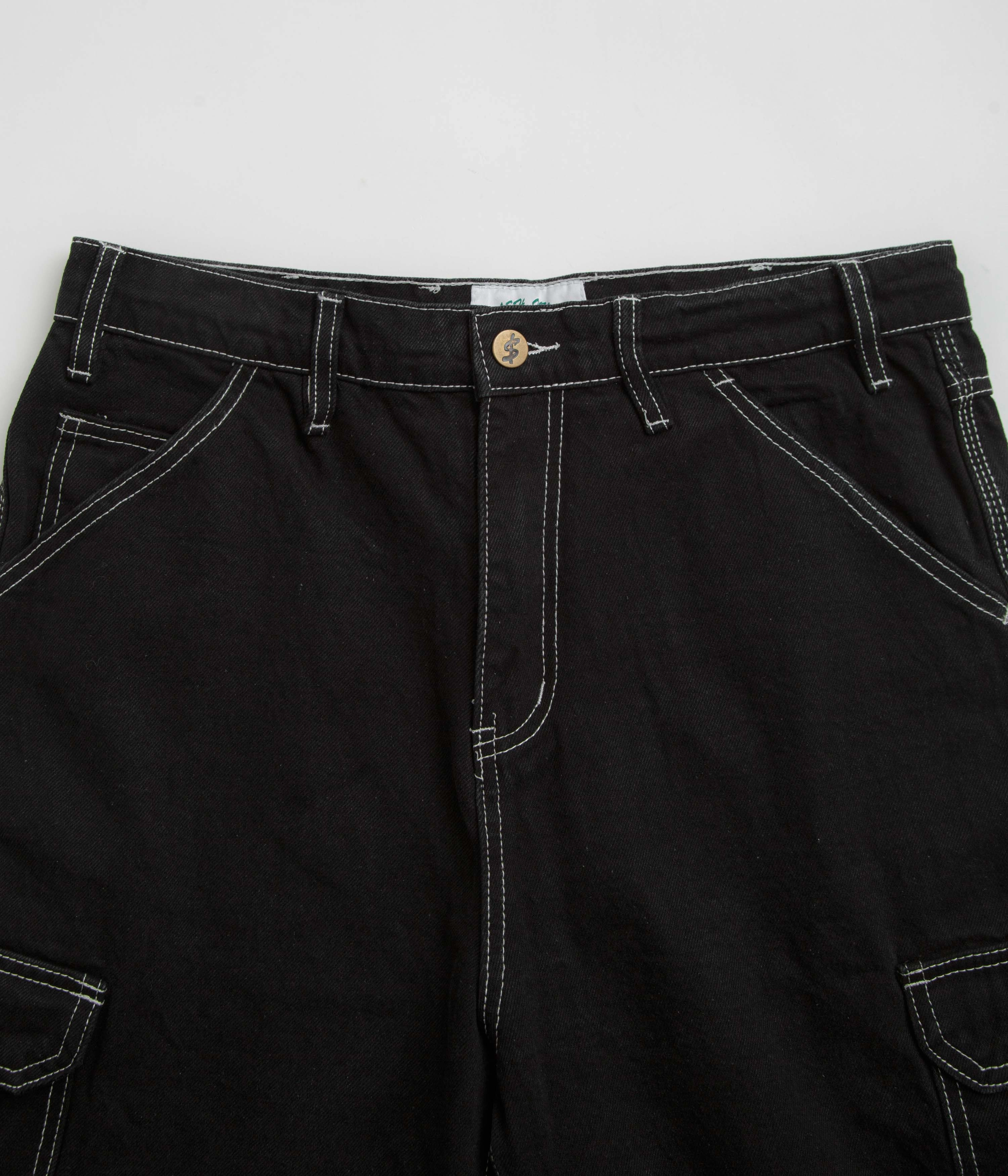 Mood Piece Sports Comfort Cash Only Athletics Denim Shorts - Washed Black