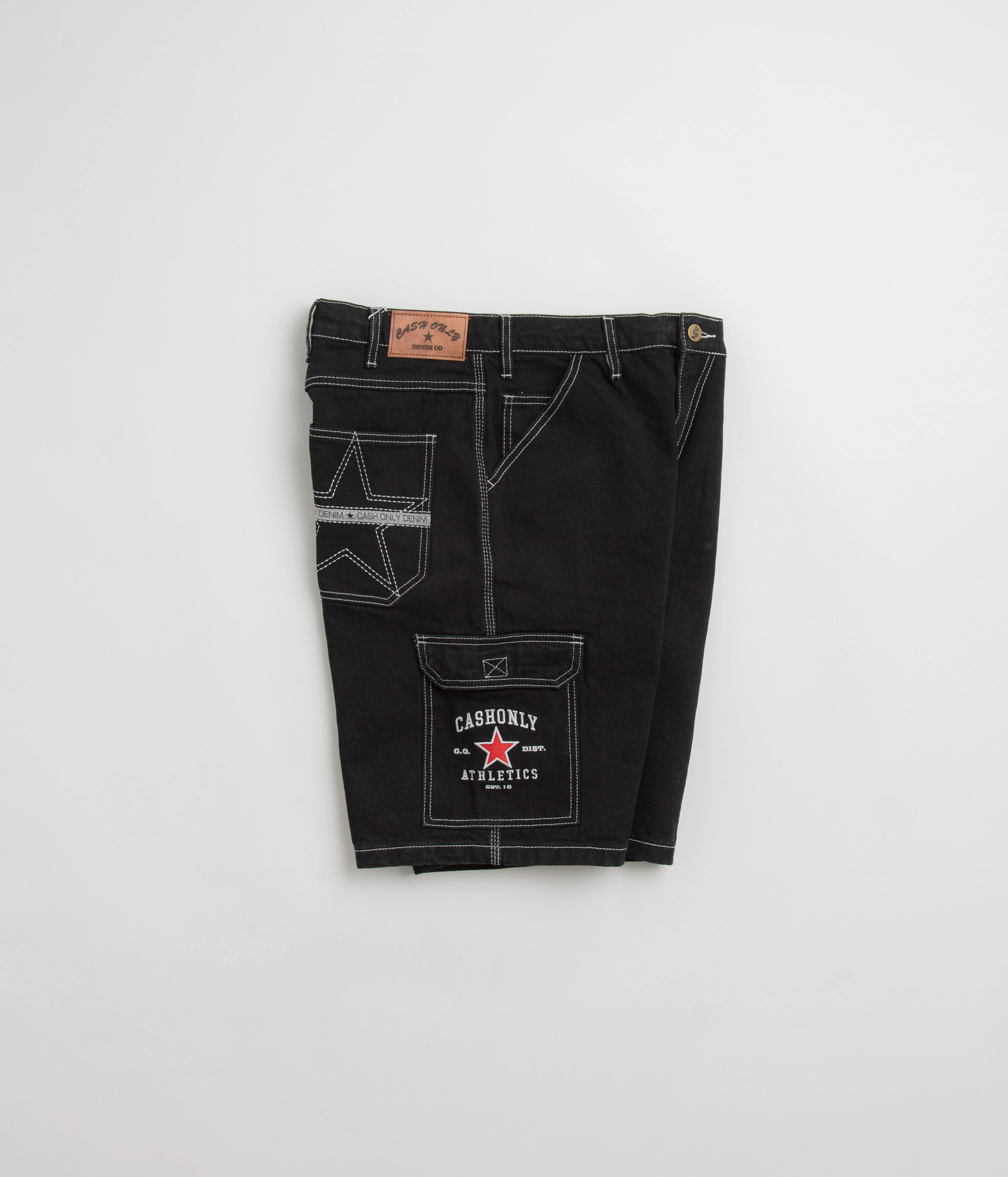 Cash Only Athletics Denim Shorts - Washed Black Classic Vibe Hypoallergenic fabric
