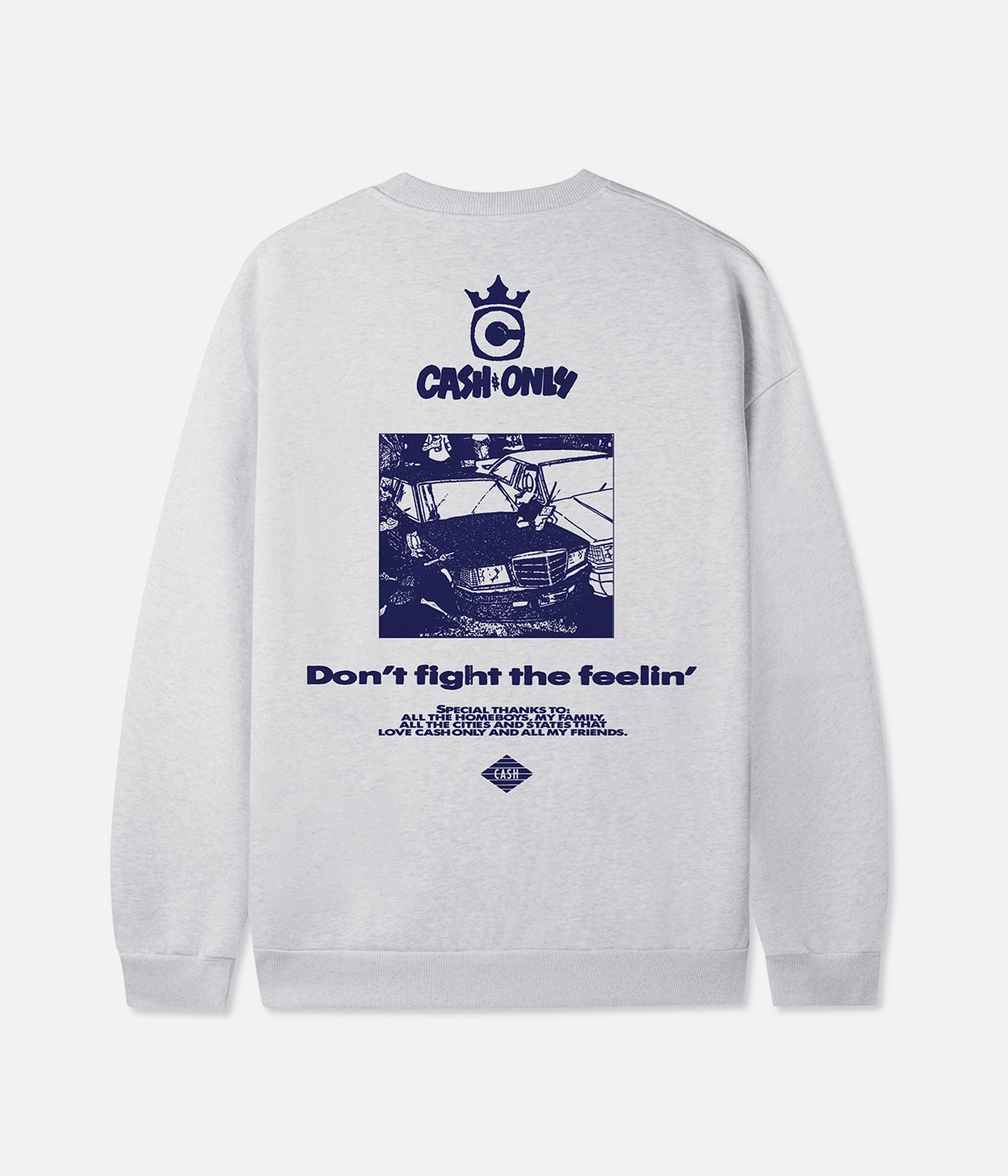 Cash Only Boulevard Crewneck Retro cool Smooth Yarn