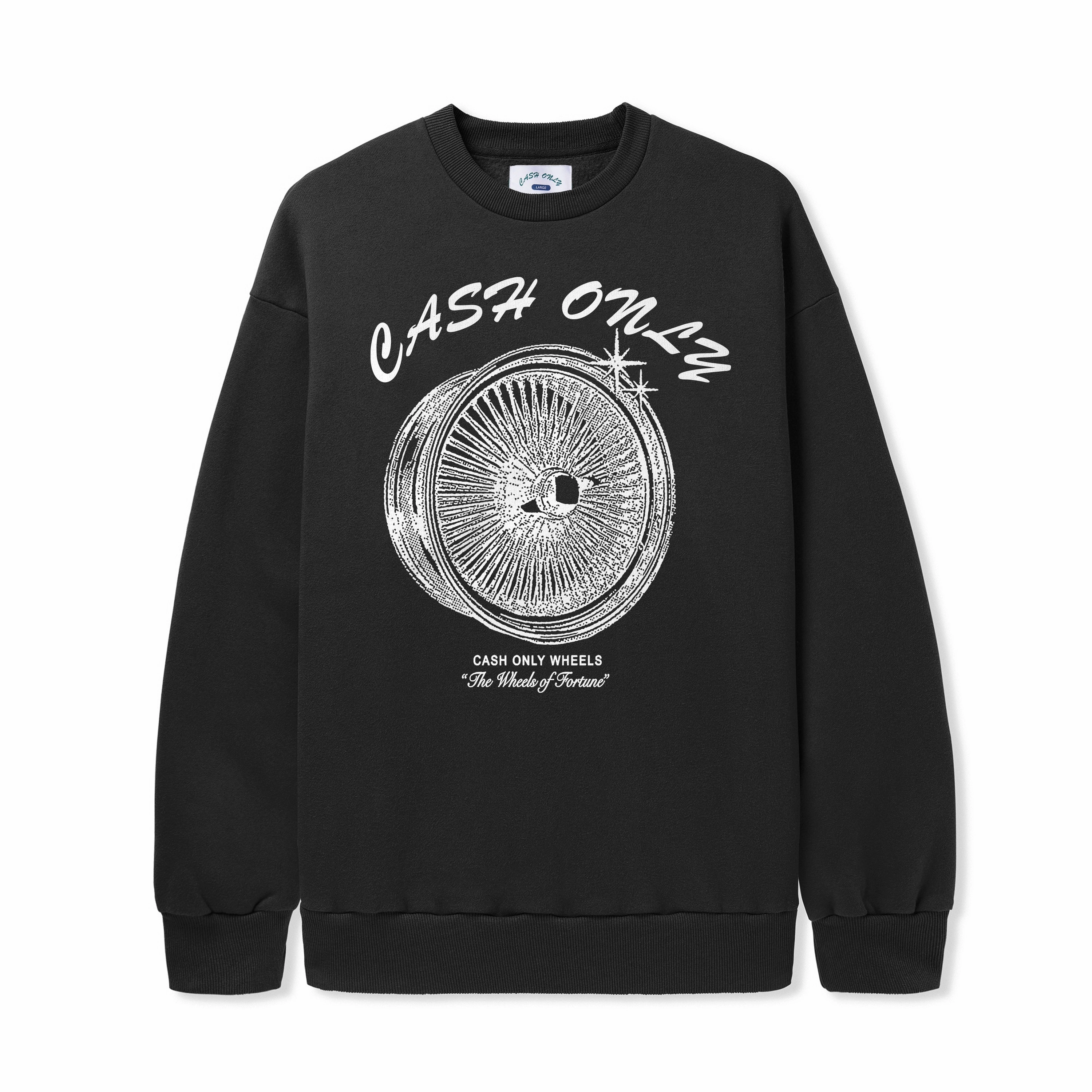 ButterySoftTexture Colorfast Technology Cash Only Wheels Crewneck