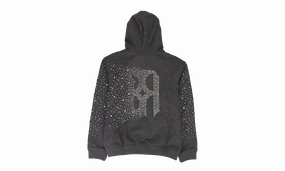 CASHEW BLOSSOM PEARL ZIPPER HOODIE "Grey"