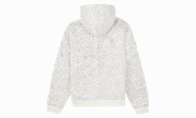Cashew Blossom Pearl Zipper Hoodie "White"