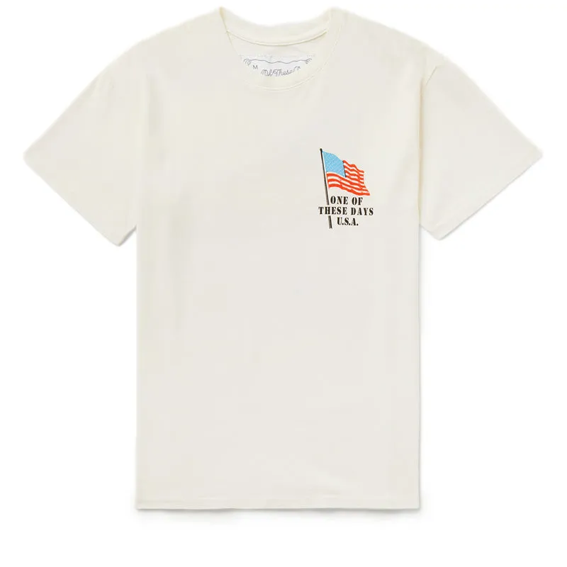 One Of These Days American Flag Tee - Bone cuffs Oeko Tex Certified Material