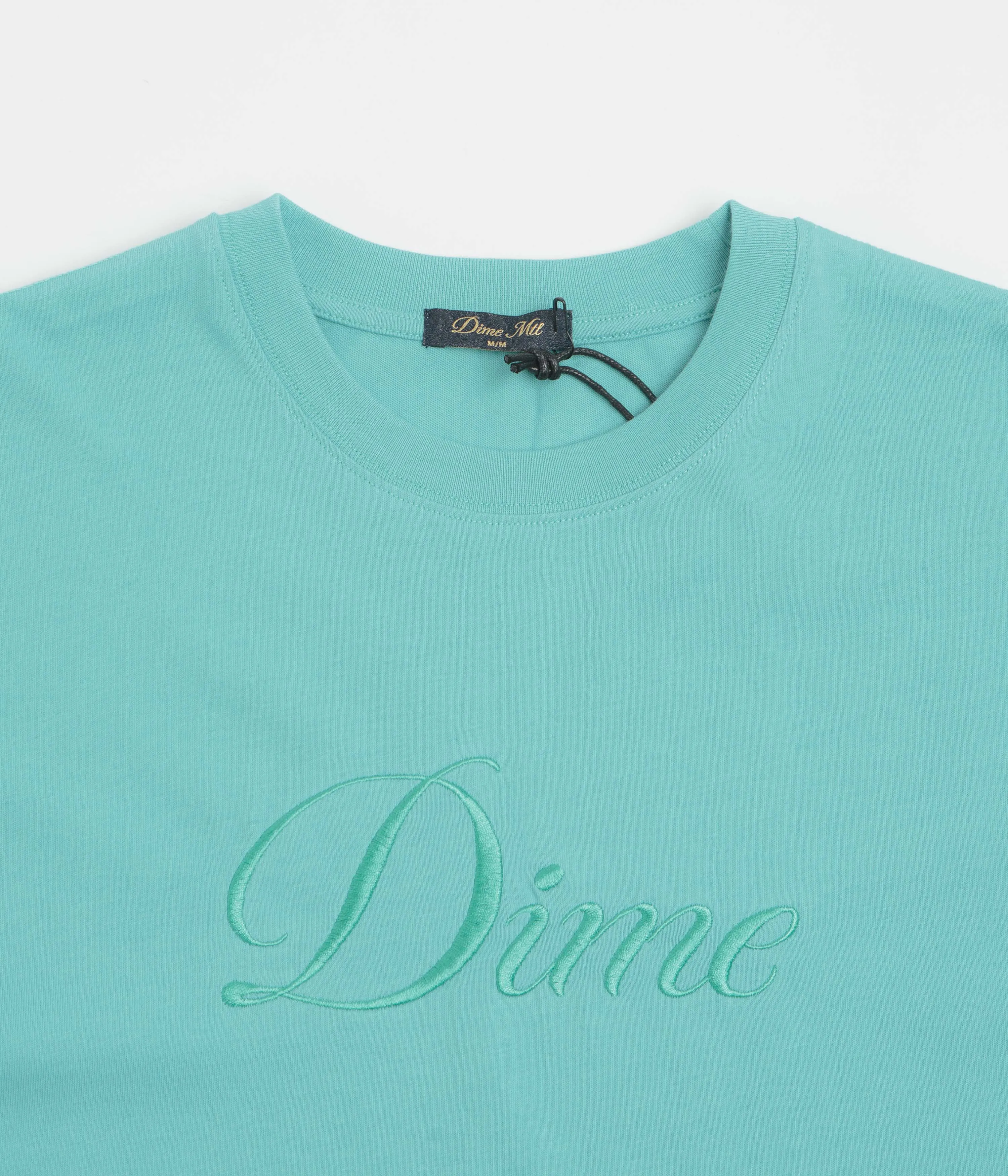 Dime Cursive T-Shirt - Vintage Teal School Uniform
