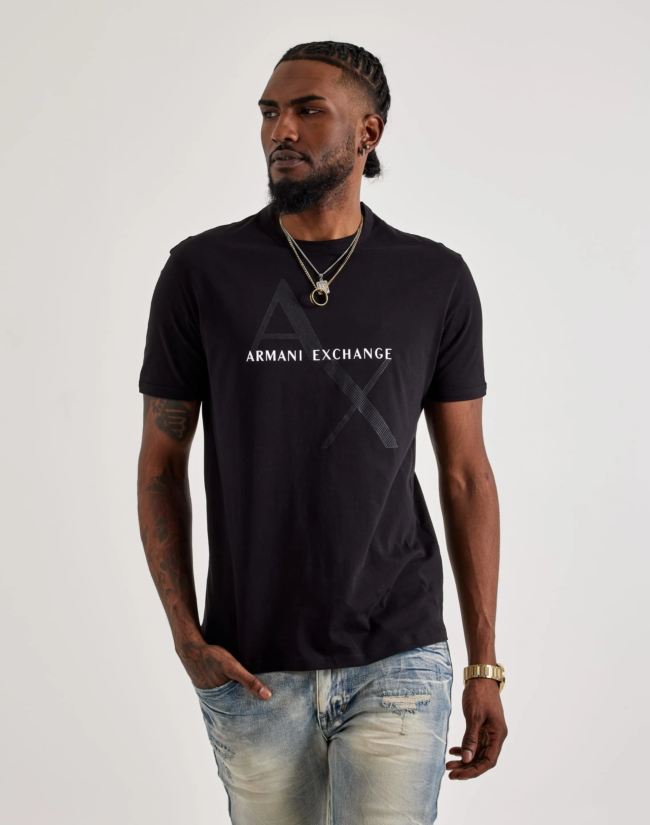 Armani Exchange Logo Tee Neat Edge