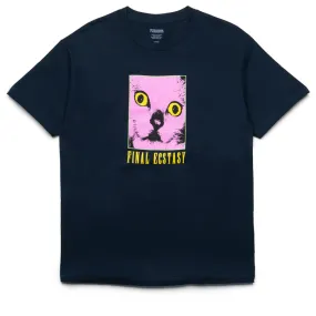 Fade Resistant Cuffed hem Pleasures Final Tee - Navy