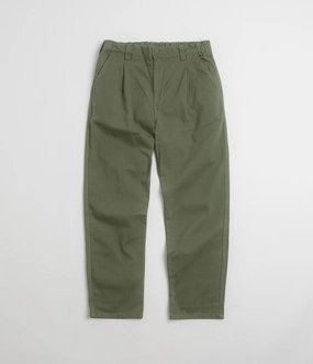 Gusseted Crotch Core Cut Service Works Drill Waiter Pants - Olive