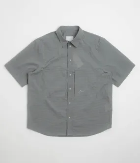 Flexible Placket Structure Cayl CHK 2Pocket Short Sleeve Shirt - Dark Grey