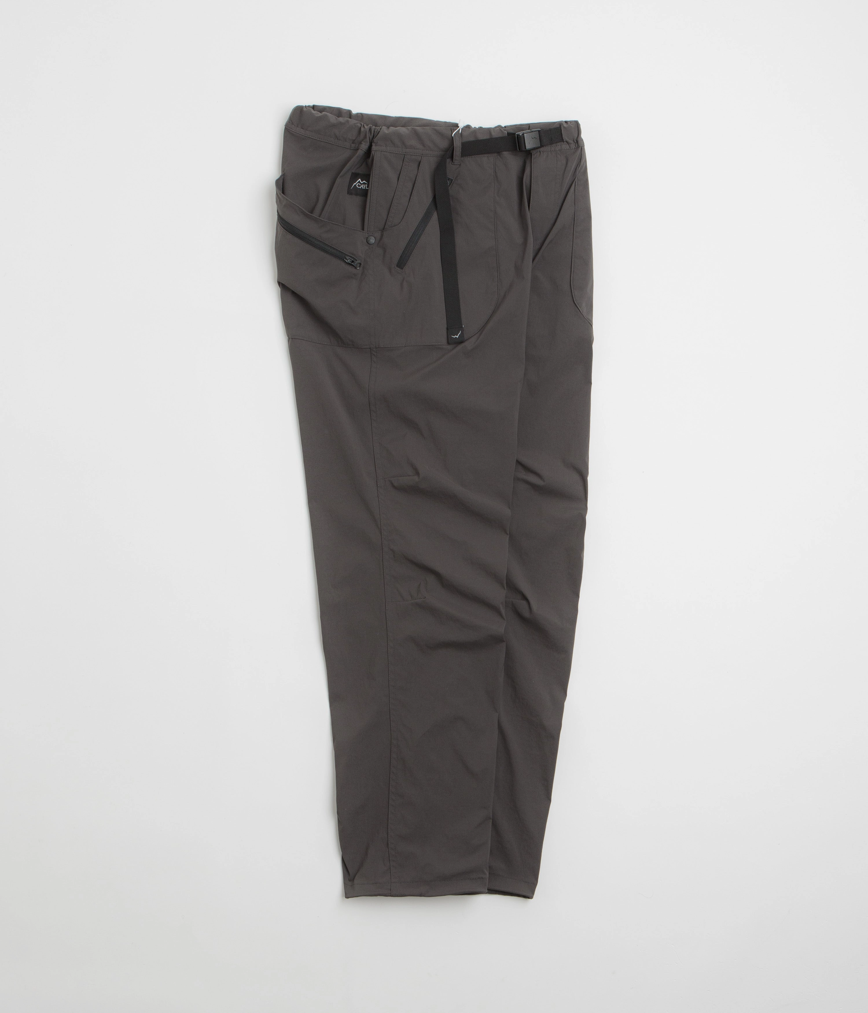 Cayl Multi Pocket Wide Pants - Grey Lightweight Wool blend