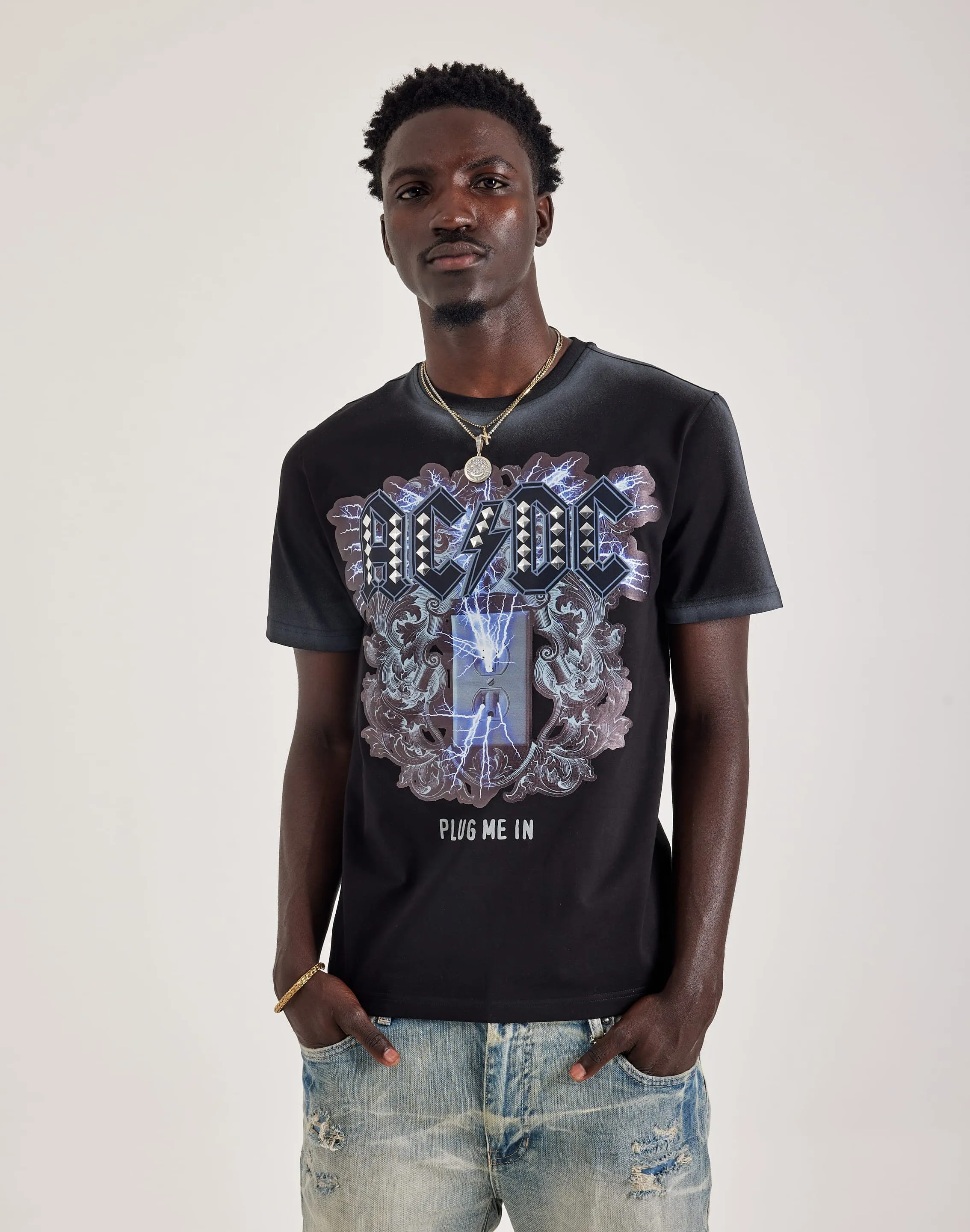 Central Mills AC/DC Plug Me In Tee WaterRepellent Coating