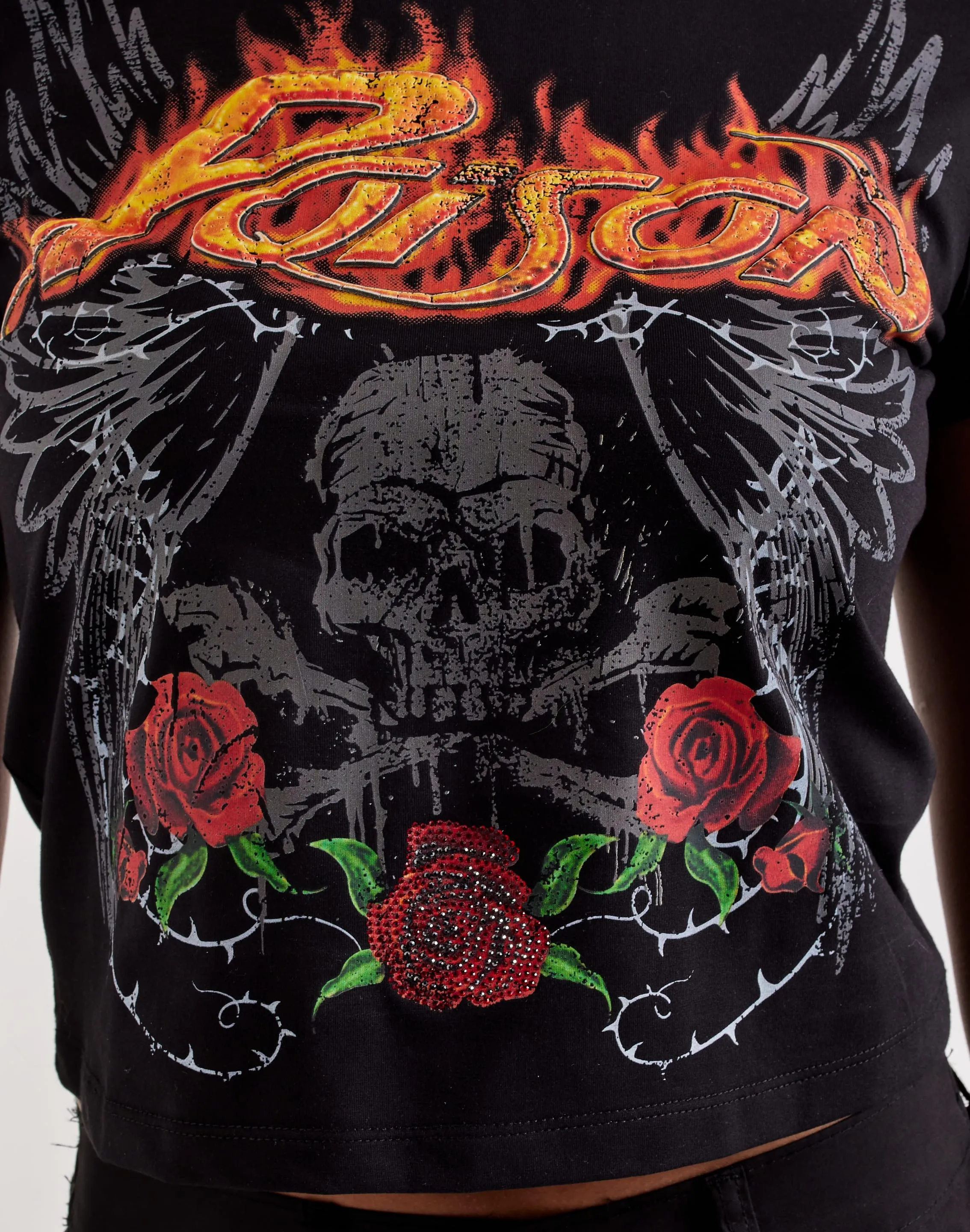 Sunset Scene Central Mills Poison Babydoll Tee