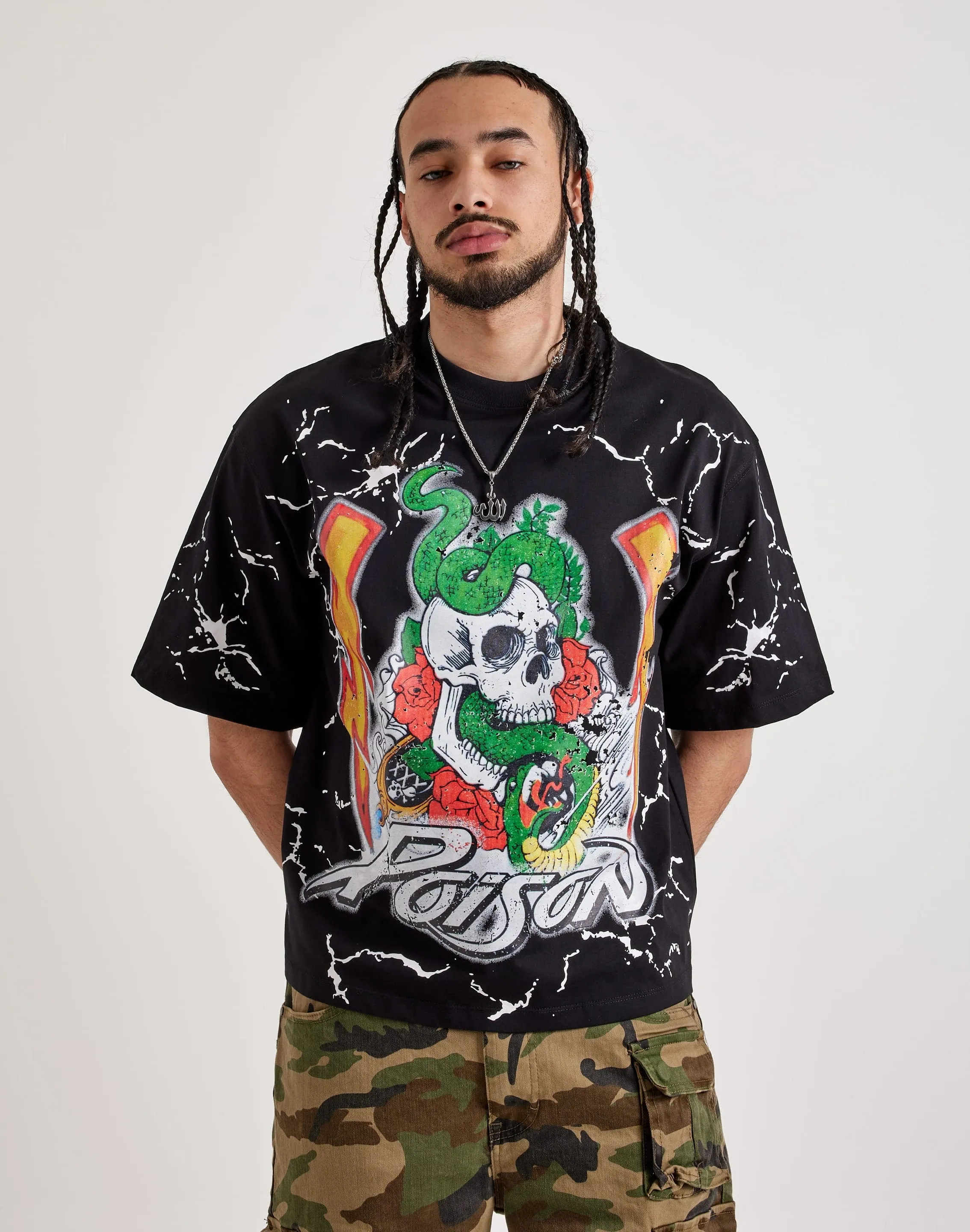 Soft Flow Holiday Glow Central Mills Poison Cropped Tee