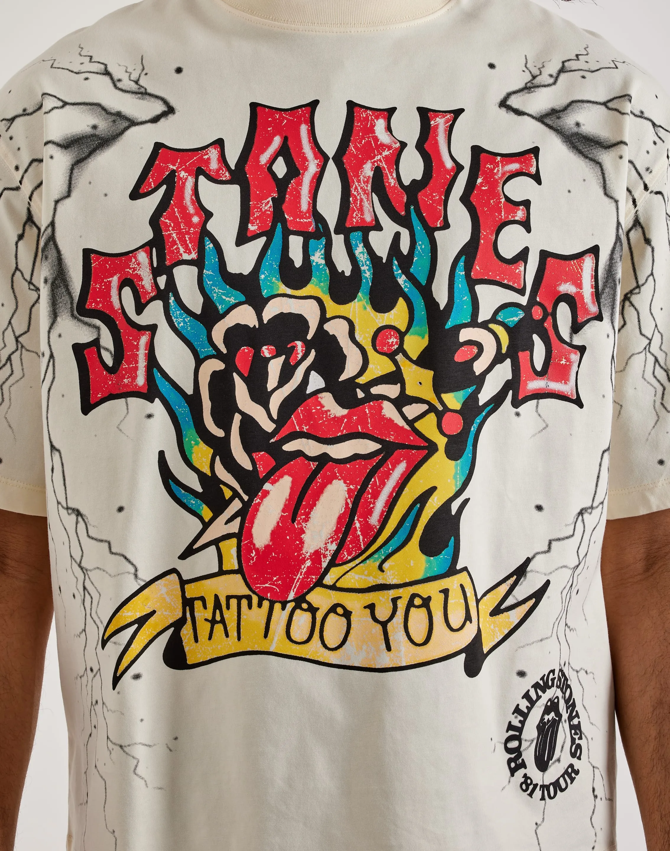 QuickDrying Fiber Central Mills Rolling Stones Cropped Tee