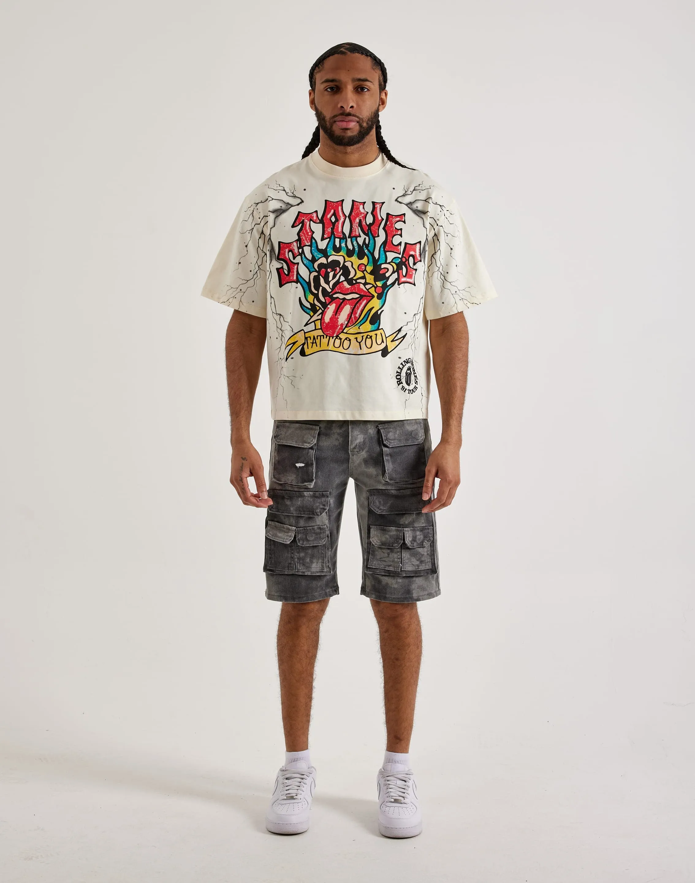 Silent Mood Shoot Mood Central Mills Rolling Stones Cropped Tee