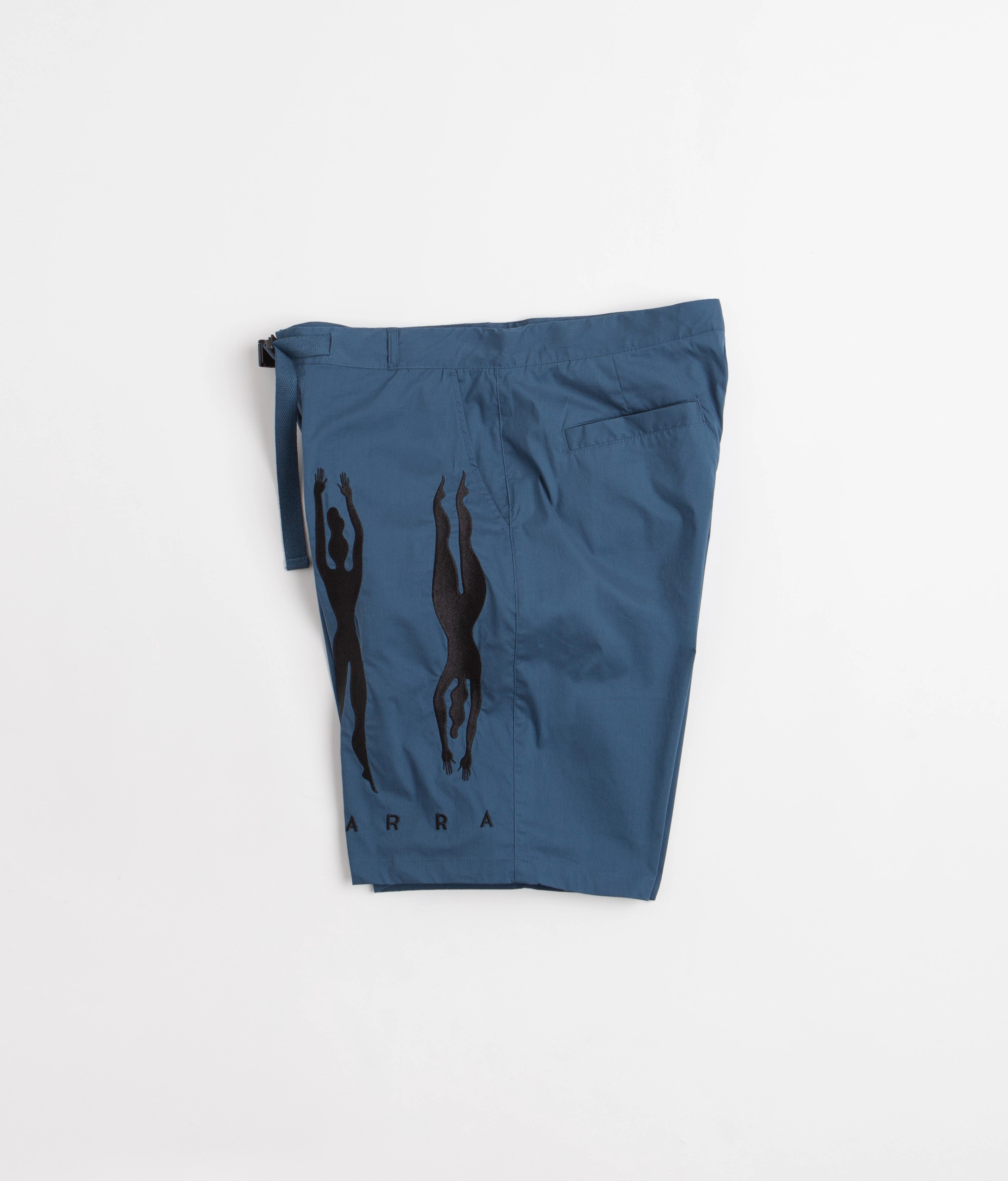by Parra Zebra Striped P Shorts - Teal food industry