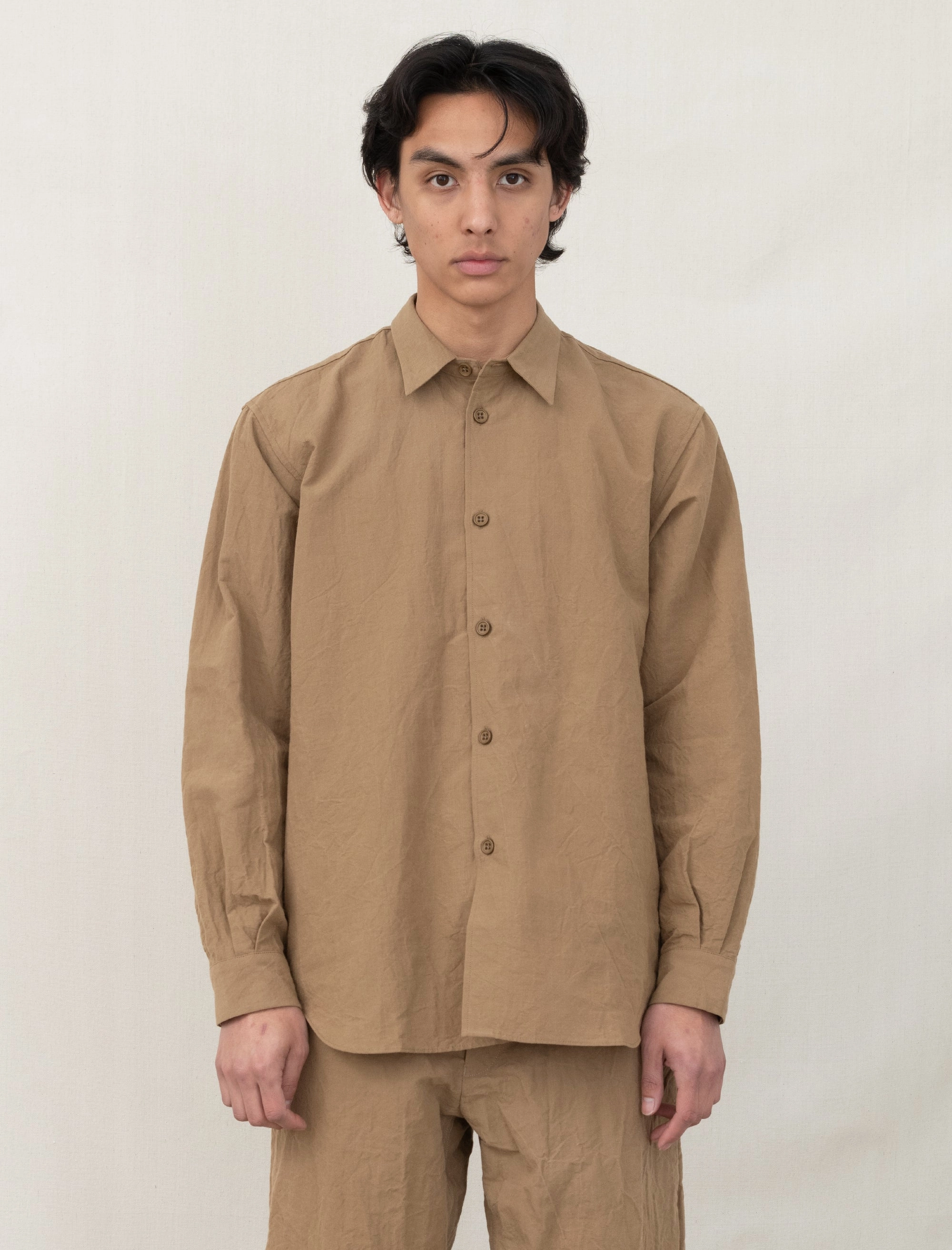 R18S8 Weather Shirt (Reed Linen) FeatherlightConstruction Multi Panel Cut