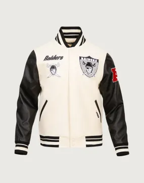 Pro Standard NFL Las Vegas Raiders Retro Classic Rib Wool Varsity Jacket Bold Core