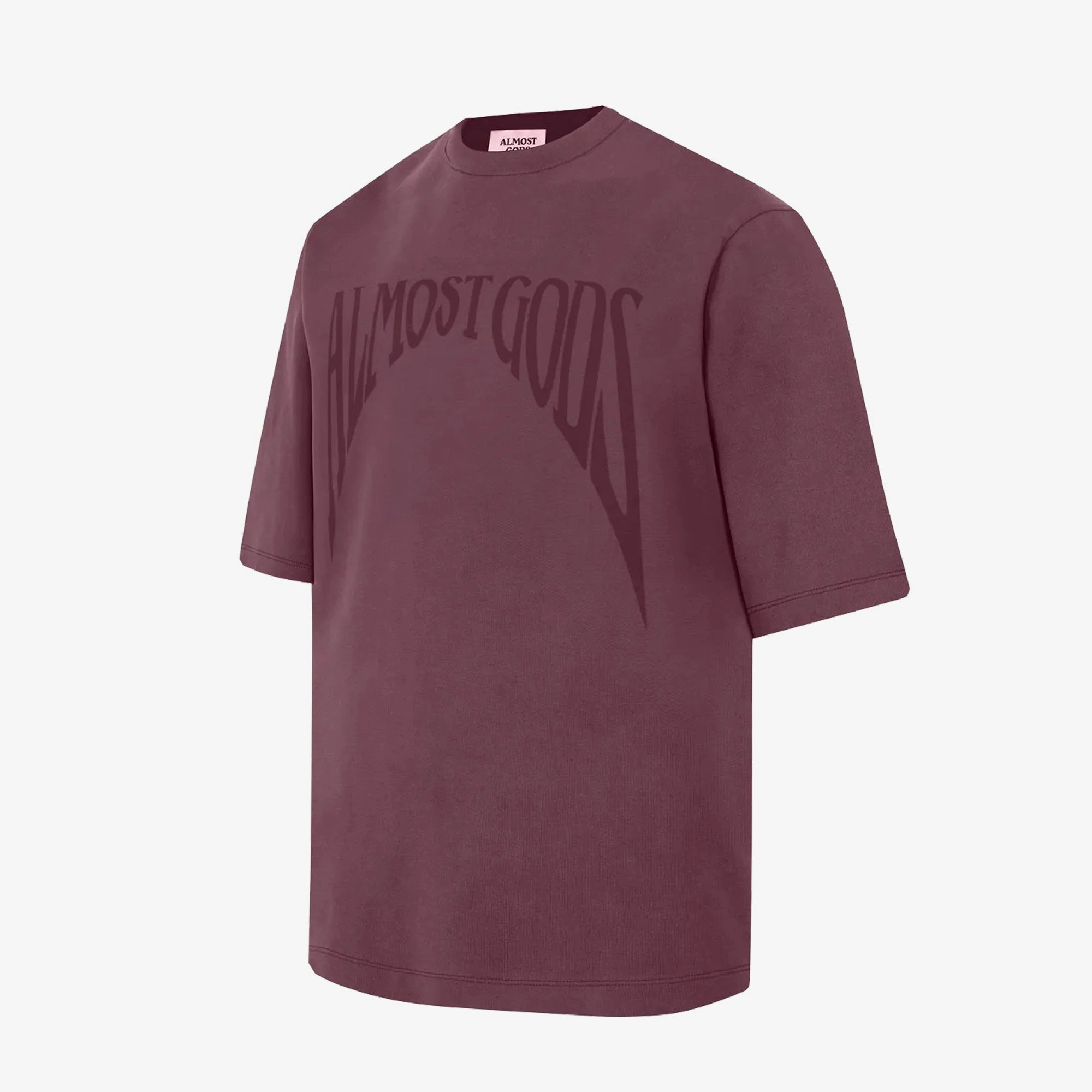 DoubleLayered Structure ALMOST GODS | GOTHIC RELAXED TEE { PLUM