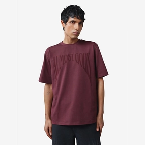Street Fest ALMOST GODS | GOTHIC RELAXED TEE { PLUM