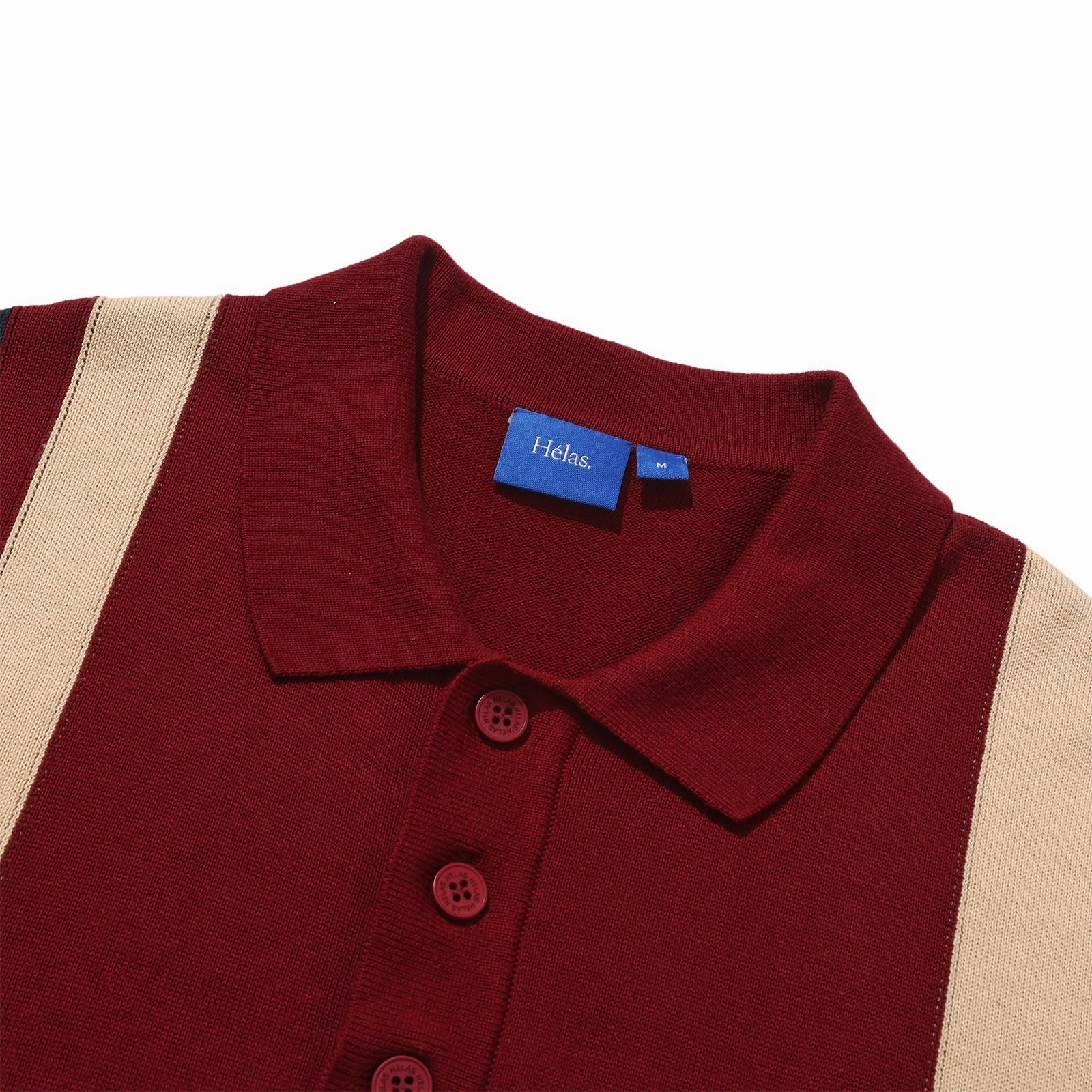 Fire Glow Layered Paneling ChafeResistantEdging Helas Fella Knit Ls Polo