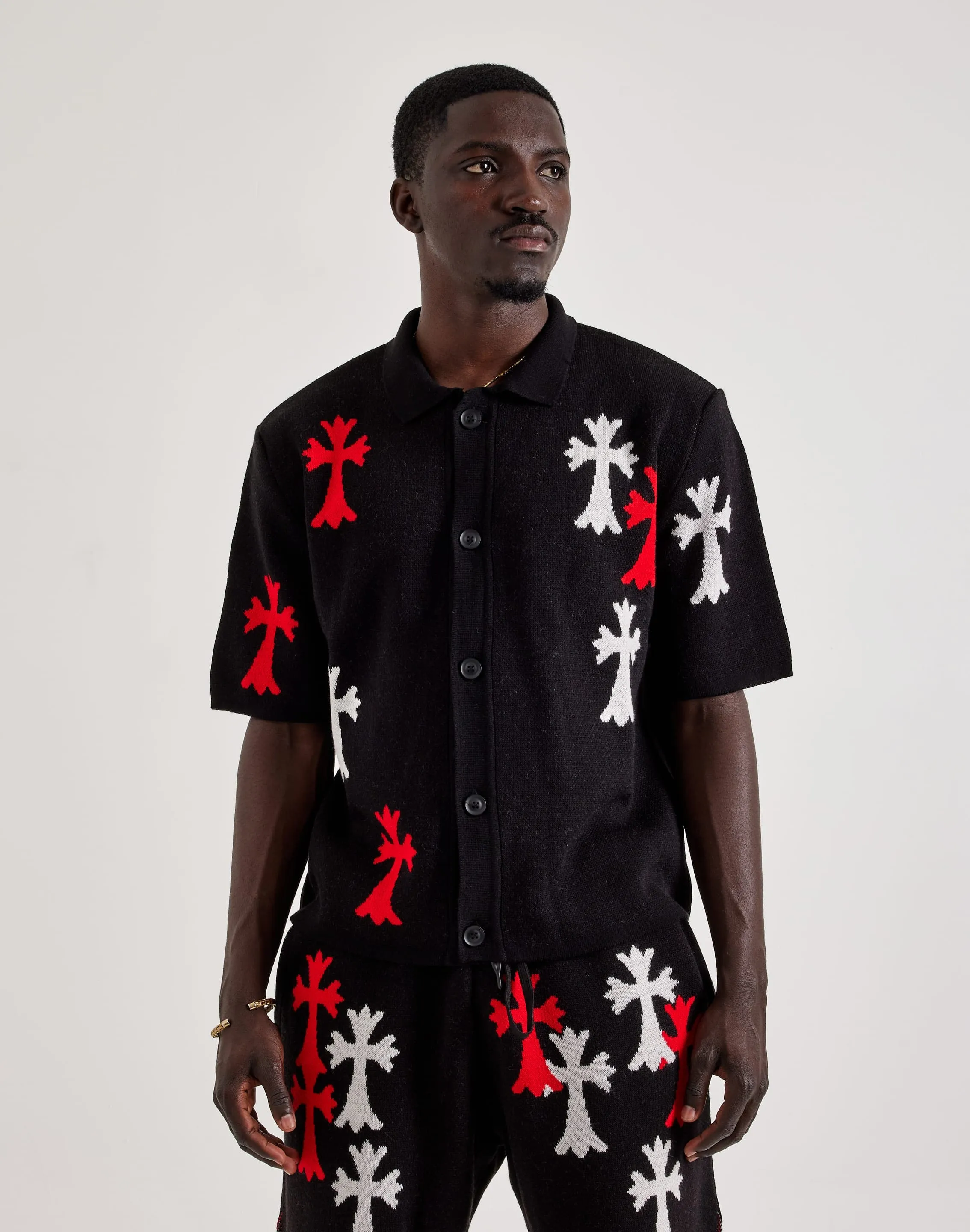 Chapter By Kohli Cross Knit Button Shirt Day Glow Day Off
