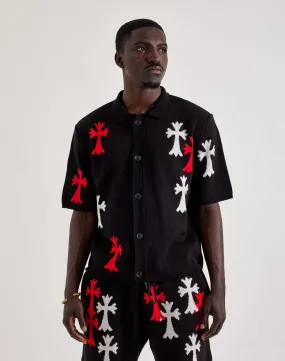 Chapter By Kohli Cross Knit Button Shirt Day Glow Day Off