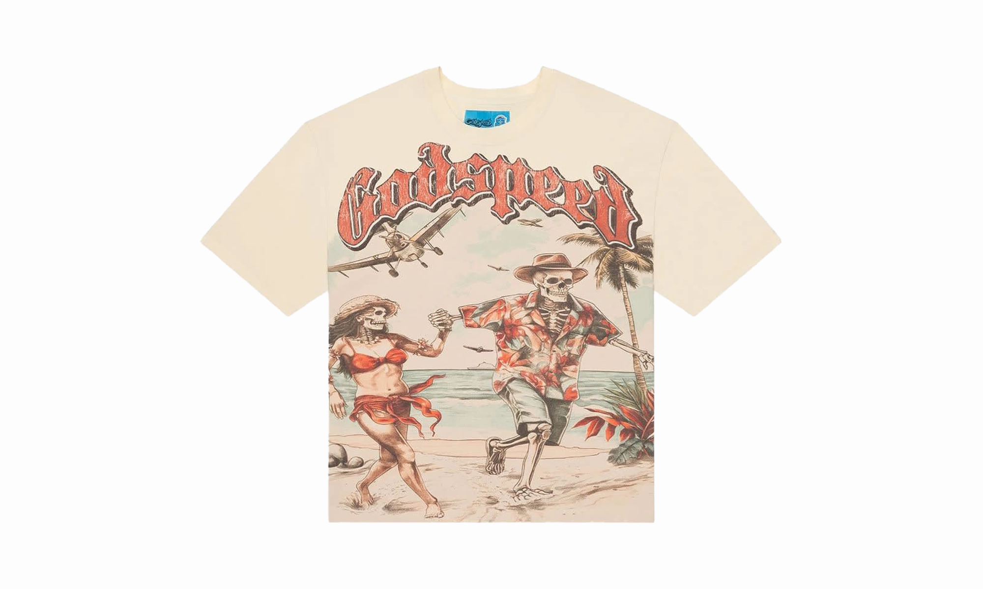 Chasing Aloha T-Shirt "Bone" AI Style wrinkle free