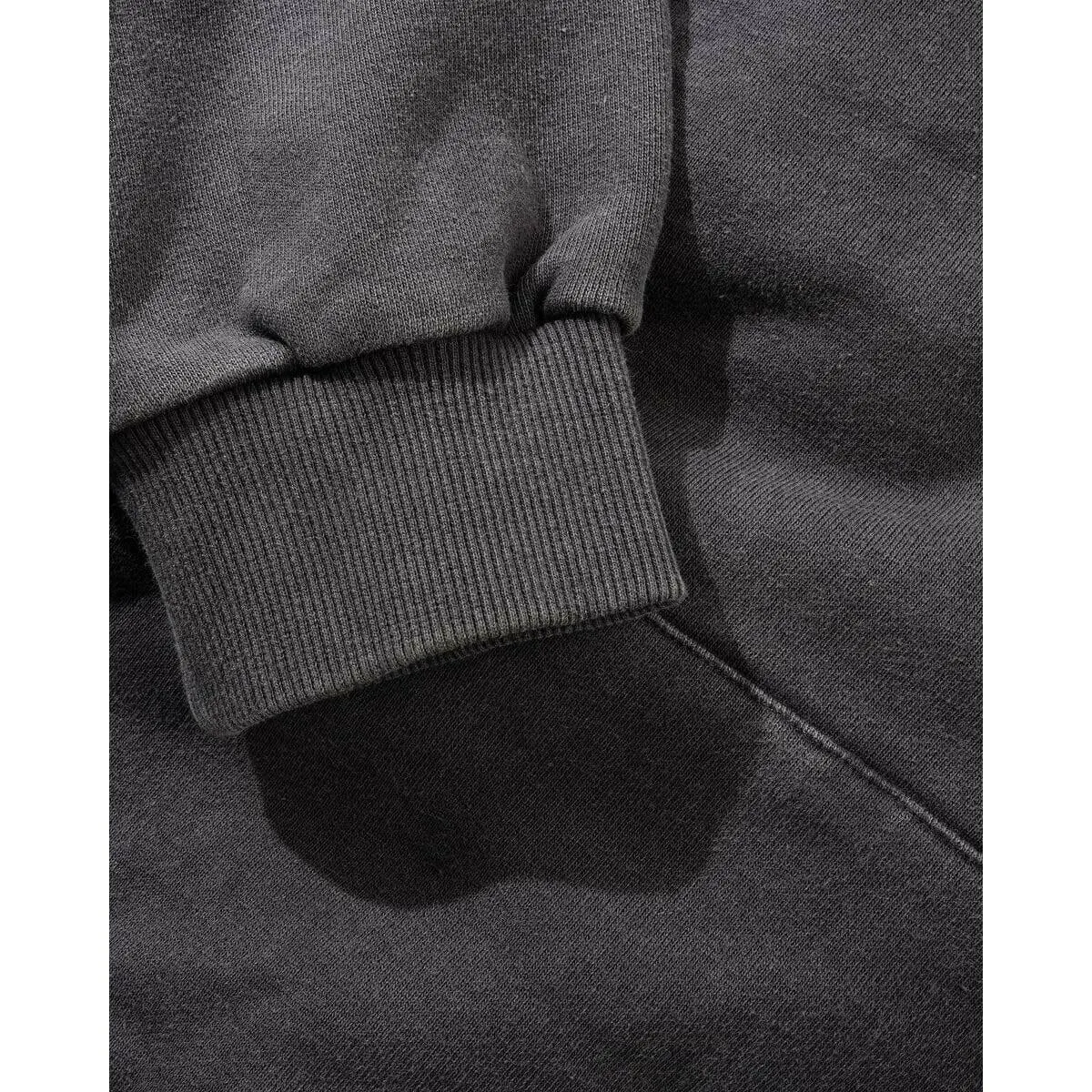 Butter Goods - Basic Hoodie Washed Black Machine washable Rib Knit Hem