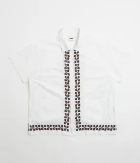 Obey Ruben Short Sleeve Shirt - White Multi Stretchable Fabric
