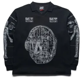 Abstract art Pleasures Schematic L/S Polo - Black
