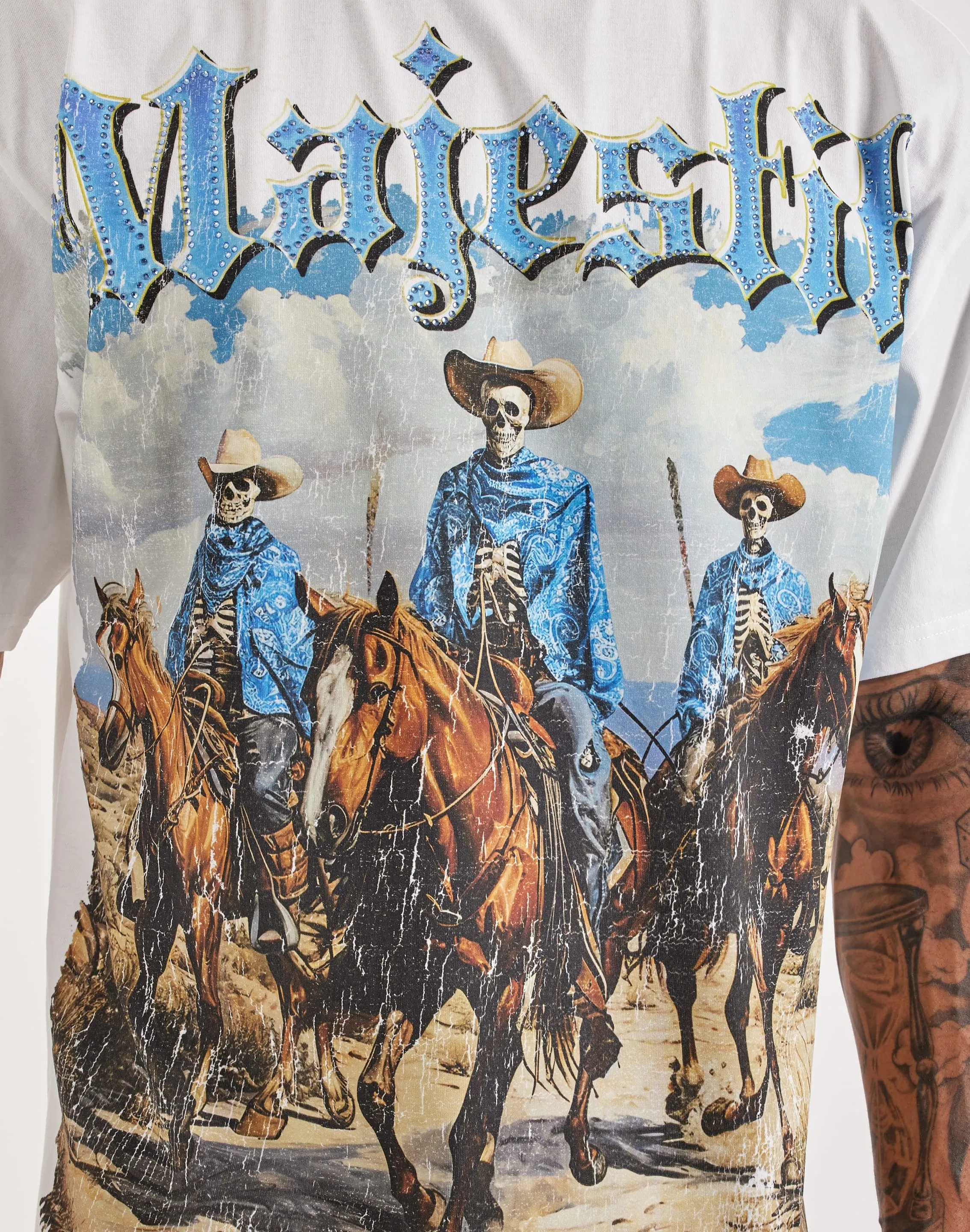 Ergonomic Pattern ReflectiveTrims Majestik We Are Brothers Tee