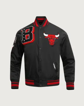 AbrasionResistantClothing slim fit Pro Standard NBA Chicago Bulls Mashup Rib Satin Jacket