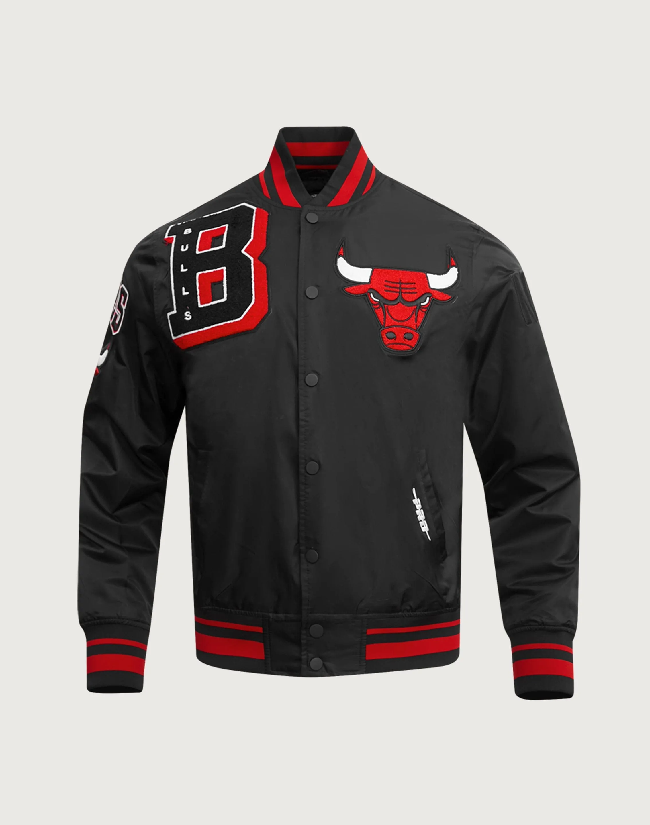 AbrasionResistantClothing slim fit Pro Standard NBA Chicago Bulls Mashup Rib Satin Jacket