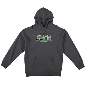 Real - EMB Hoodie Charcoal Leisure Apparel