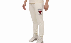 Chicago Bulls Retro Classic Eggshell Sweatpants "RED"